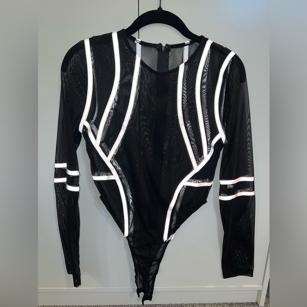Iheartraves Reflective Mesh Bodysuit